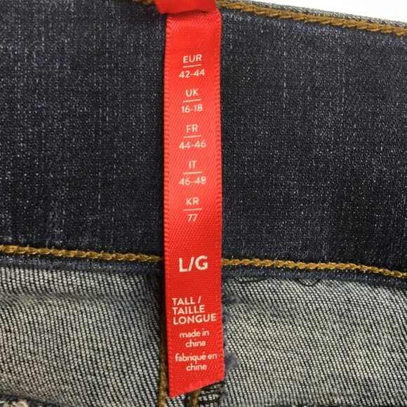 Spanx Womens Large Dark Wash Skinny Denim Leggings With Distressed Details - Picture 10 of 12